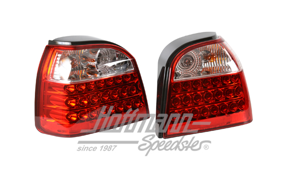 Pilotos traseros, Golf 3, LED, claro / rojo                                                         