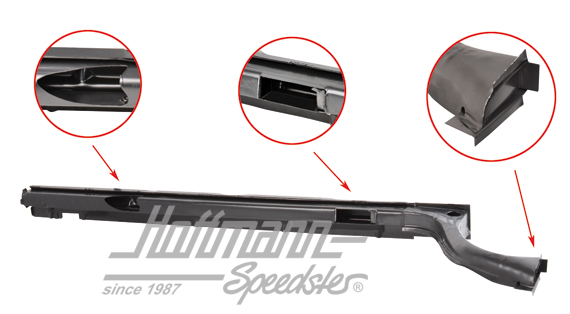 Conducto de aire caliente, completo, izquierda | 143 801 045 C | 068-0090-01