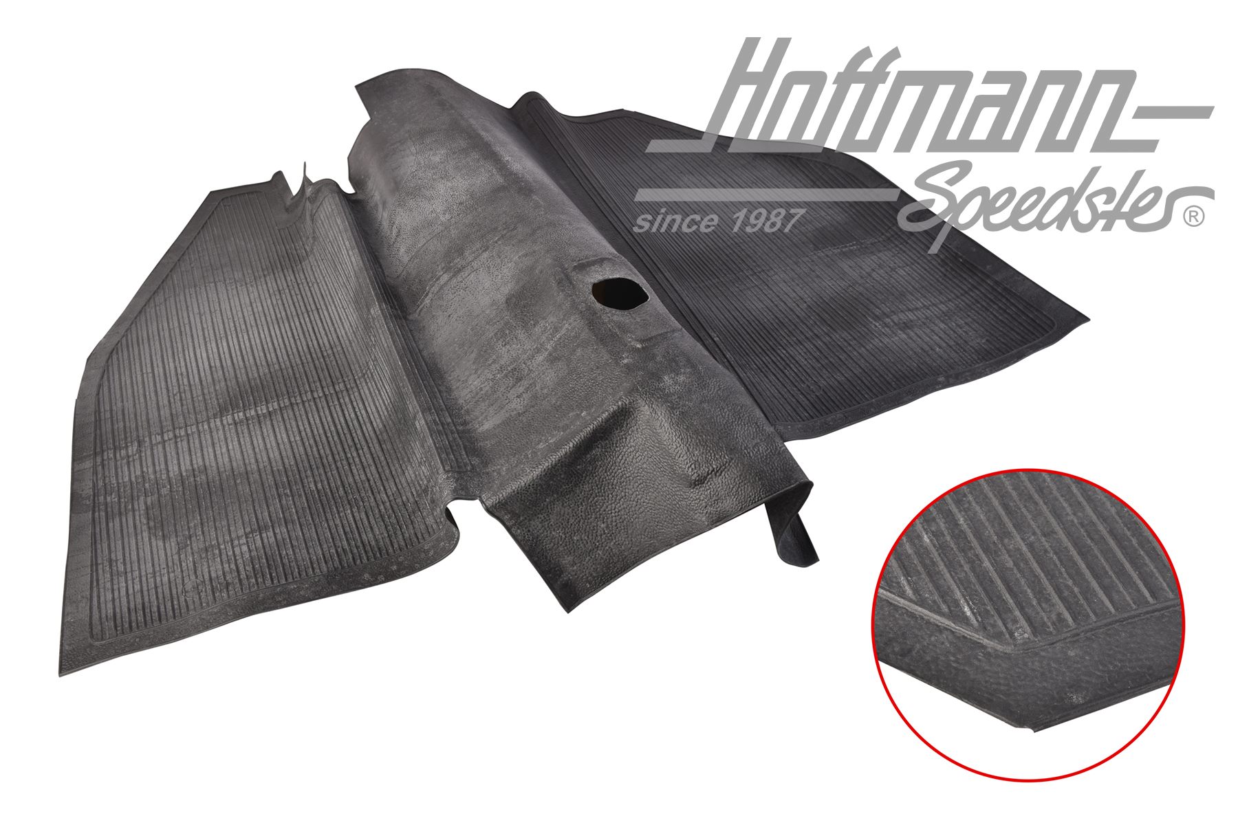 Alfombrilla de goma, placa de base, anterior, negra | 1BM 863 703 | 020-0027-02