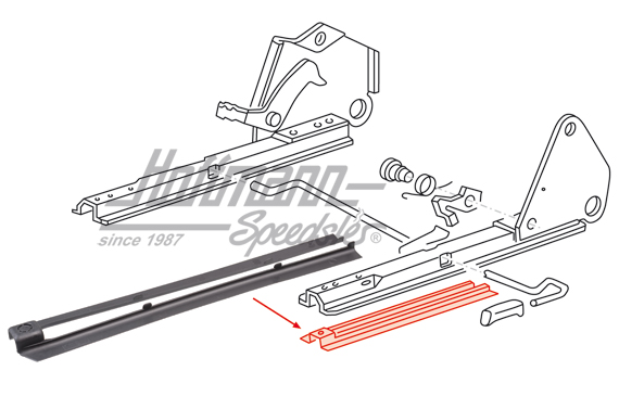 Pieza deslizante, asiento, anterior, Furgoneta T3 | 251 881 213 | 360-6200
