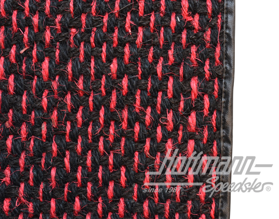 Alfombrillas, fibra de coco, 72-, rojo / negro                                                      