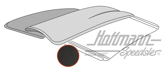 Funda de techo plegable, 55-56, Sonnenland, negra | --- --- --- | 055-7183-21