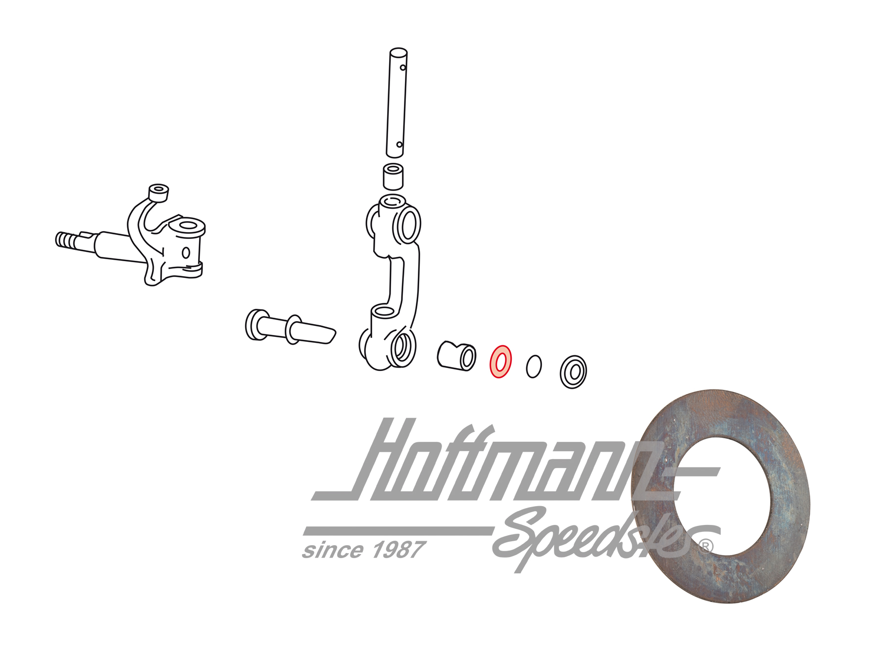Arandela plana, perno de suspensión, -7.65 | 111 405 527 | 020-2498-14