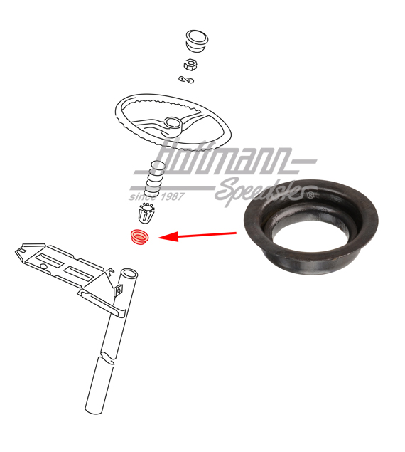 Cojinete, colummna de dirección arriba, Furgoneta T2/3, 74-92                                       