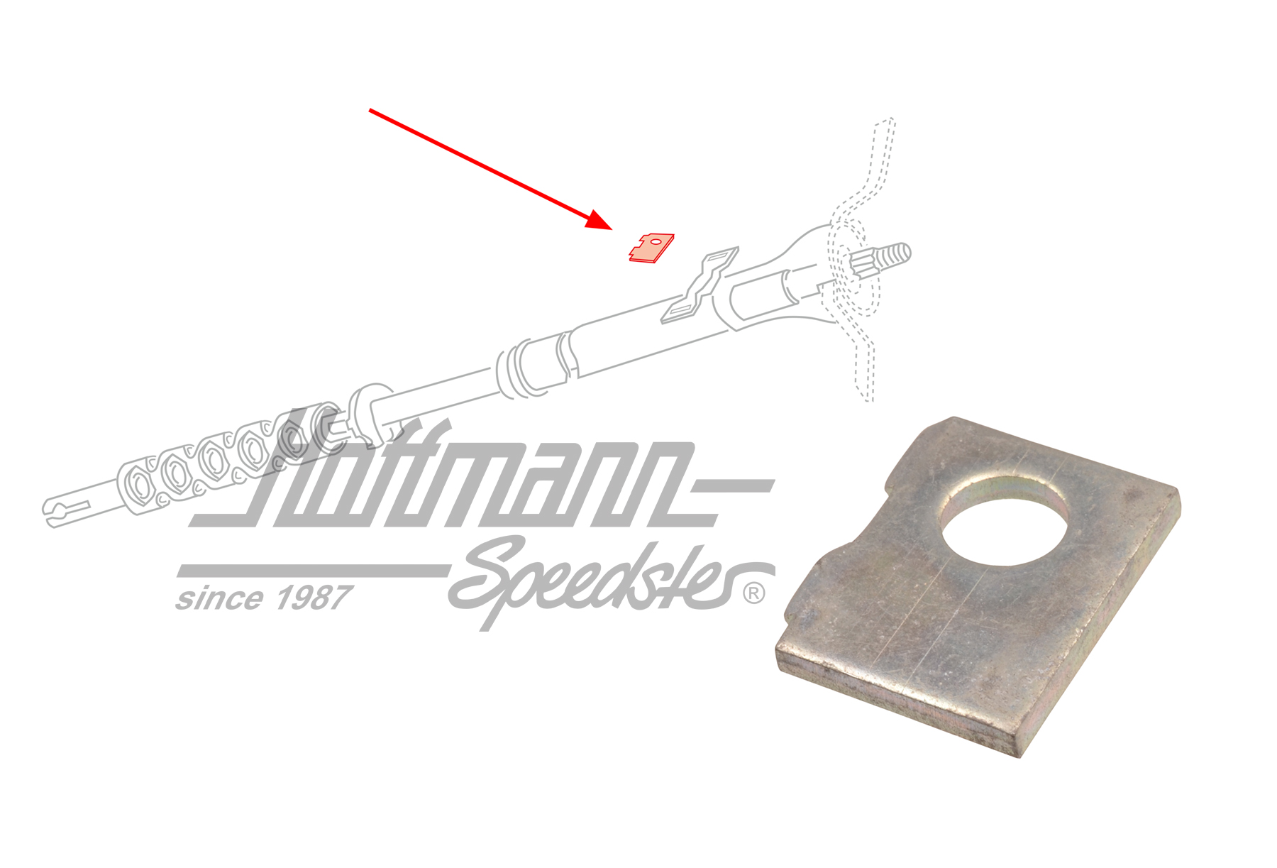 Base, soporte columna de dirección, superior, 8.70 | 111 415 619 C | 020-2431-64