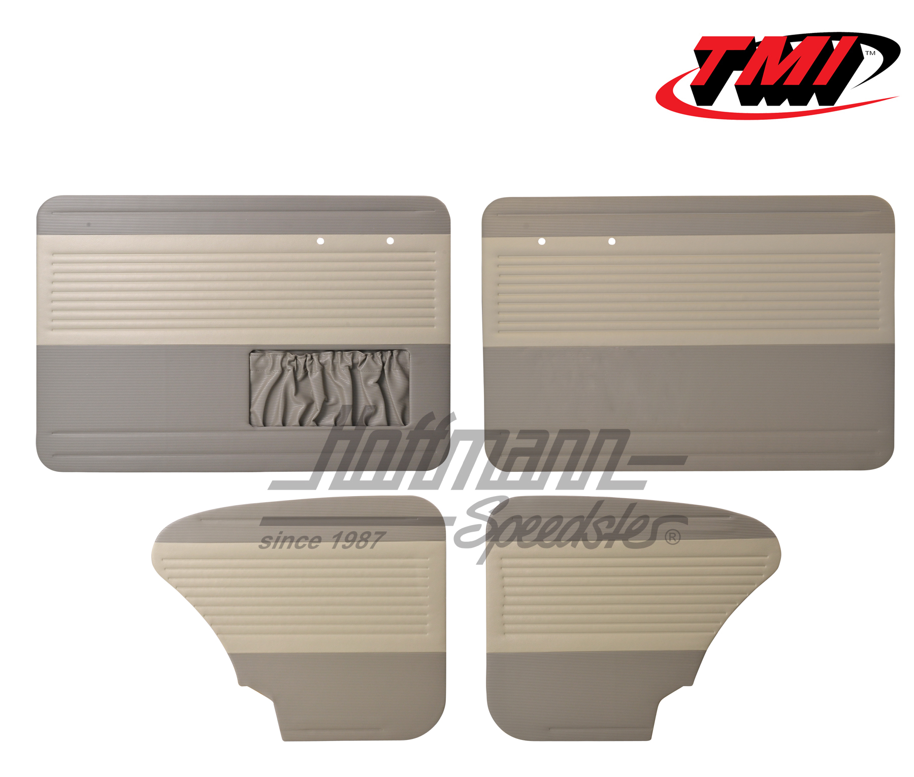 Paneles de puerta y de laterales, Escarabajo Sedán, 64-66, blanco antiguo / gris | 19-1123-16-15 | 055-7514-03