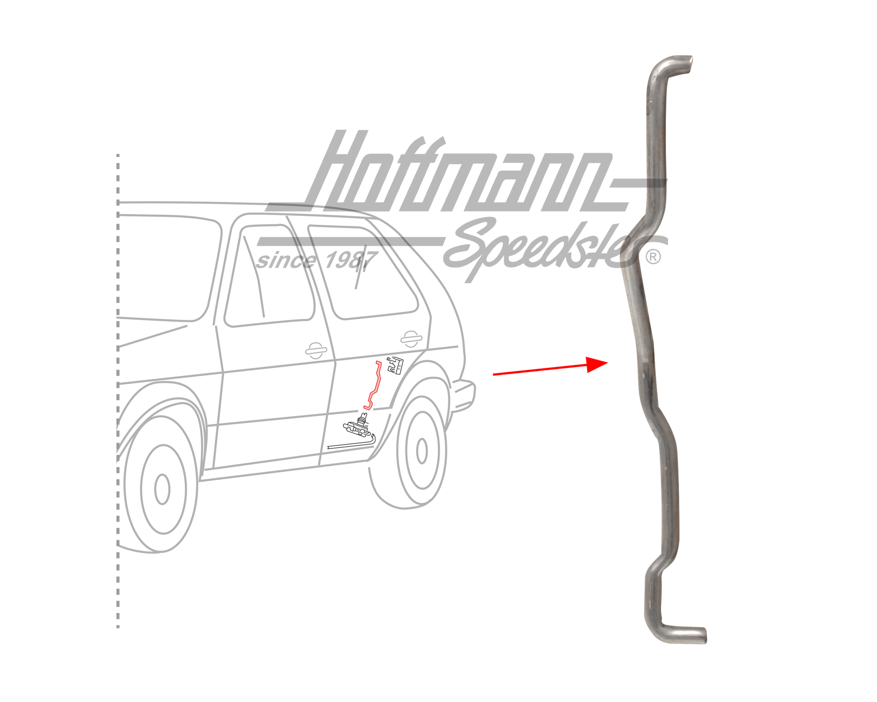 Varilla de conexión, válvula de control, posterior, izqda. | 193 839 297 | 208-1027-11