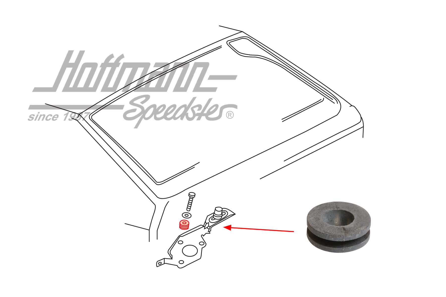 Boquilla
, soporte, motor limpiaparabrisas, posterior | 331 955 754 | 190-5882-24