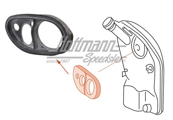 Junta, filtro de aceite / guardabarros interior, 65-72                                              