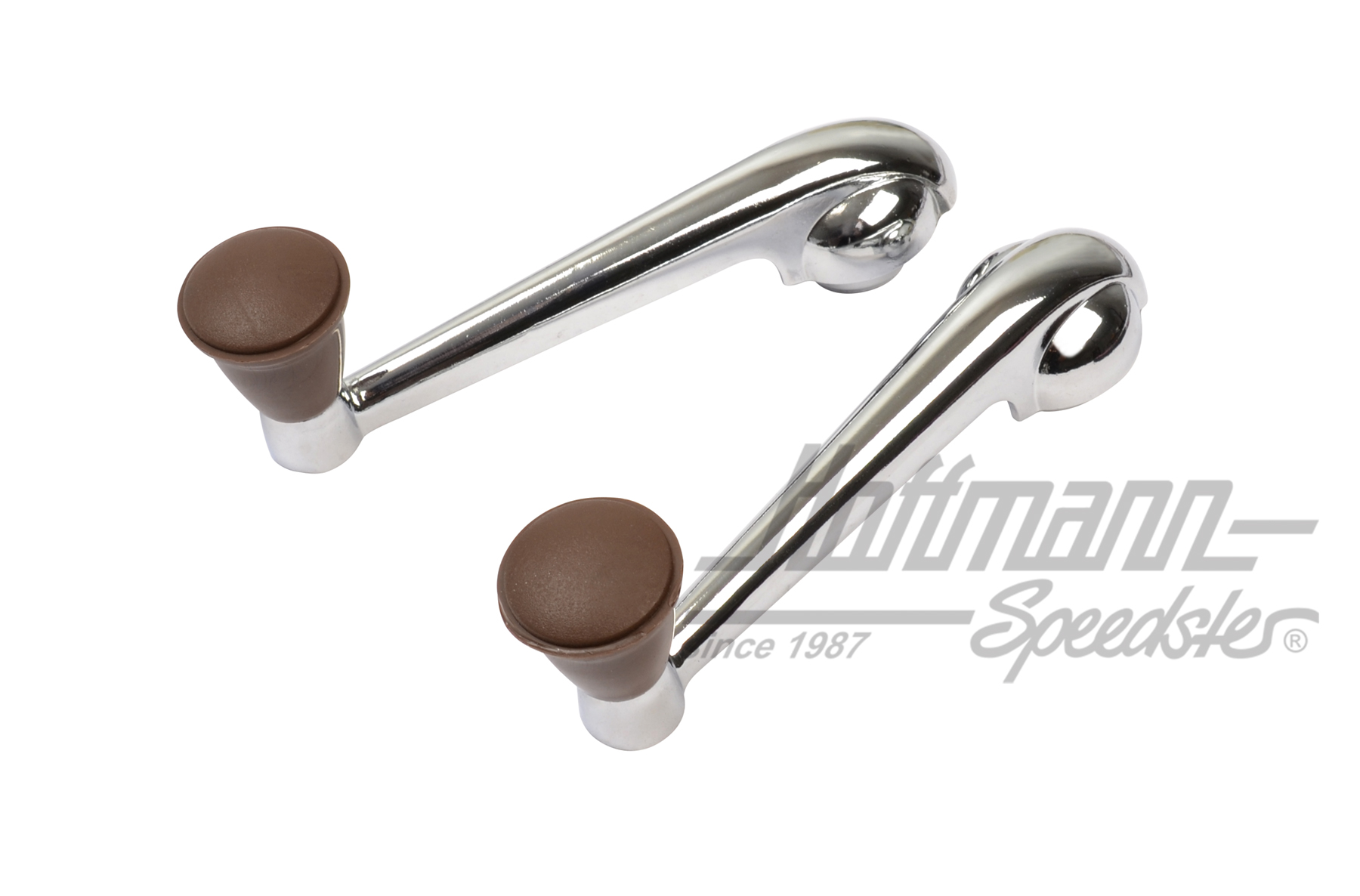 Manivela alzacristales, de serie, cromada / marrón, -7.67 | 113 837 581 D  Br | 020-2372-01