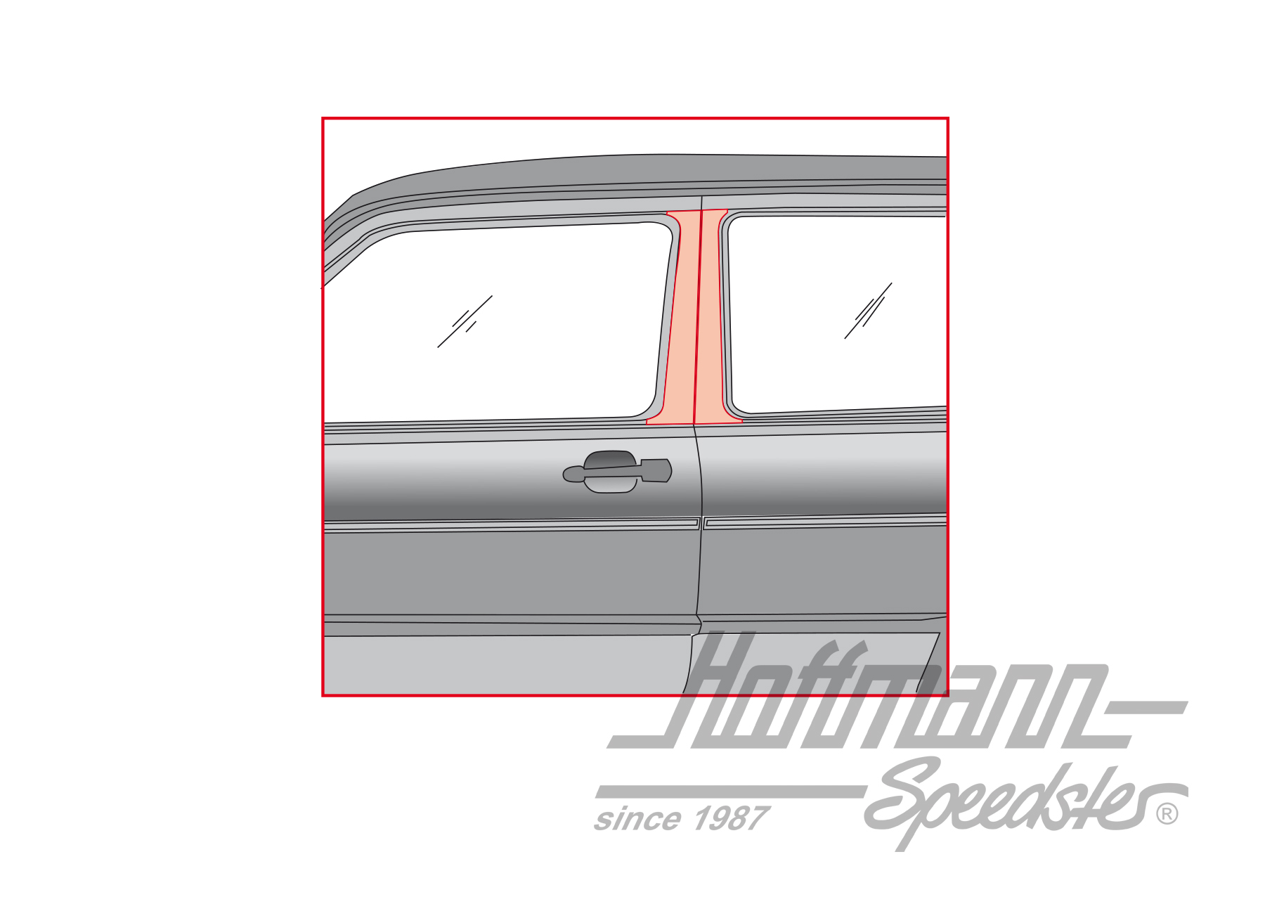 Molduras decorativas, pilar B, Golf 2, negra                                                        