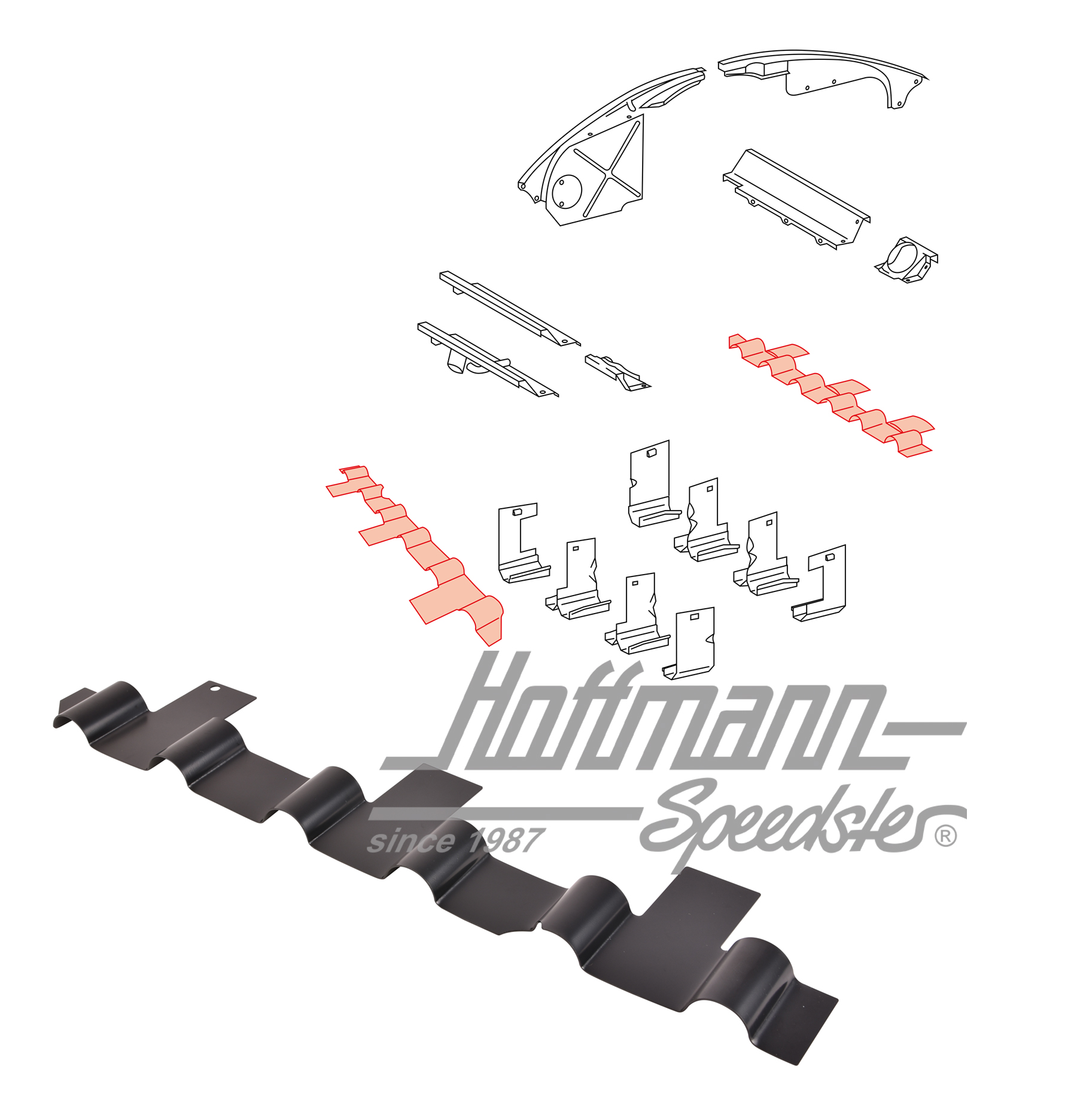 Placa motor, lateral, 911, 76-92, izquierda/derecha | 930 106 301 00 | 530-4008-66