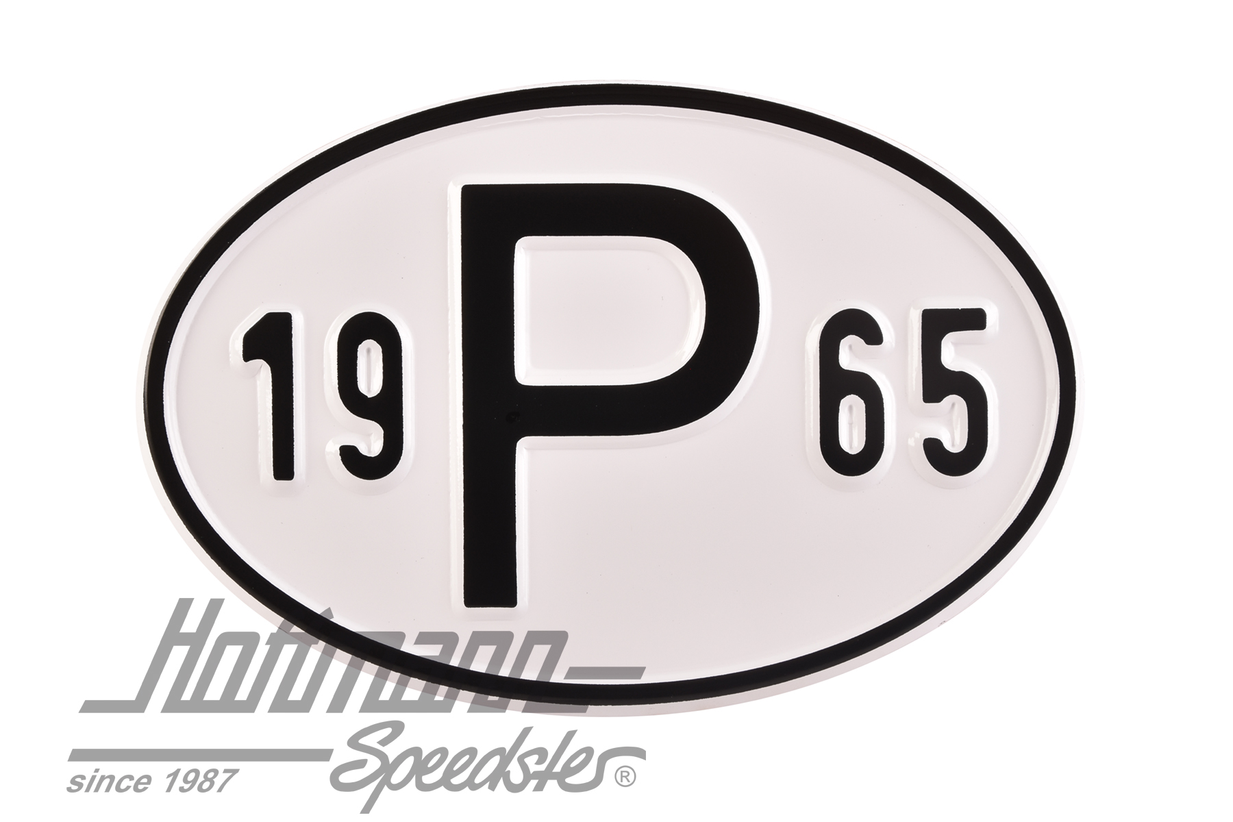 Placa de nacionalidad "P" (Portugal), "1965", aluminio |  | 020-2405-65