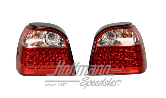 Pilotos traseros, Golf 3, LED, claro / rojo | RVG302RC | 219-4808