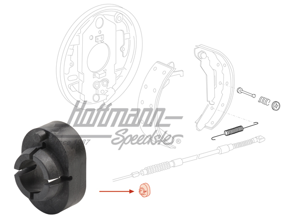 Clip, cable del freno de mano, Furgoneta T3, -83 | 251 609 719 A | 325-4015