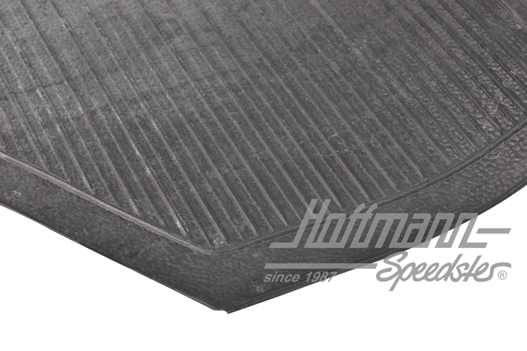 Alfombrilla de goma, placa de base, anterior, negra                                                 