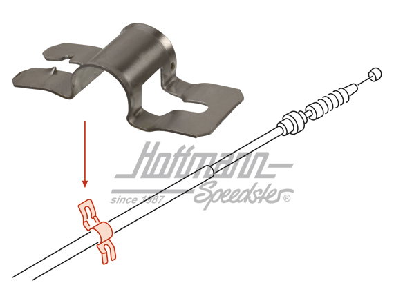 Soporte, cable del freno de mano, Golf 2 | 191 609 207 | 206-1312