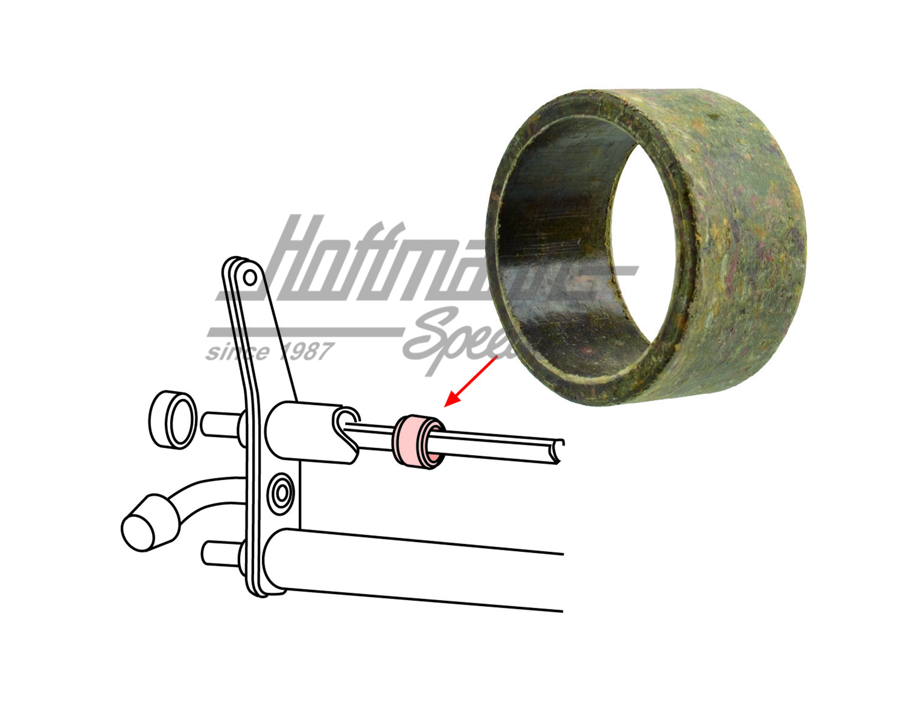 Casquillo, eje delantero, palanca soporte, Duroplast | 131 401 311 | 020-2511-01