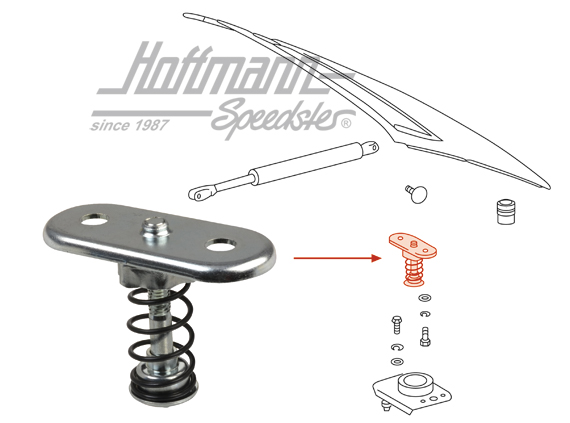 Parte superior, cerradura de capó motor,  65-94 
                                                  