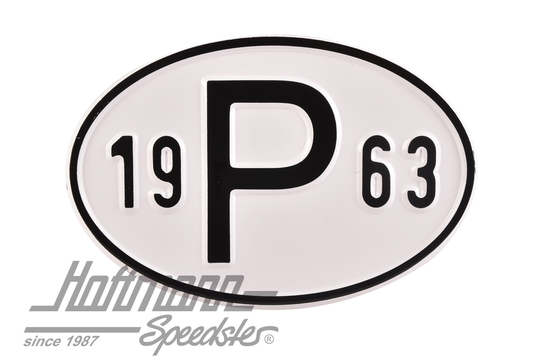 Placa de nacionalidad "P" (Portugal), "1963", aluminio |  | 020-2405-63