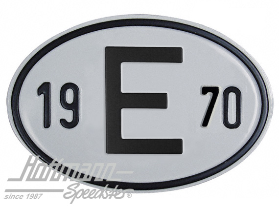 Placa de nacionalidad "E" (España), "1970", aluminio |  | 020-2403-70