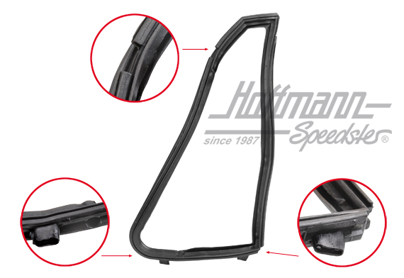 Junta de deflector, Targa, 65-76, izquierda | 911 542 135 40 | 515-0948-01