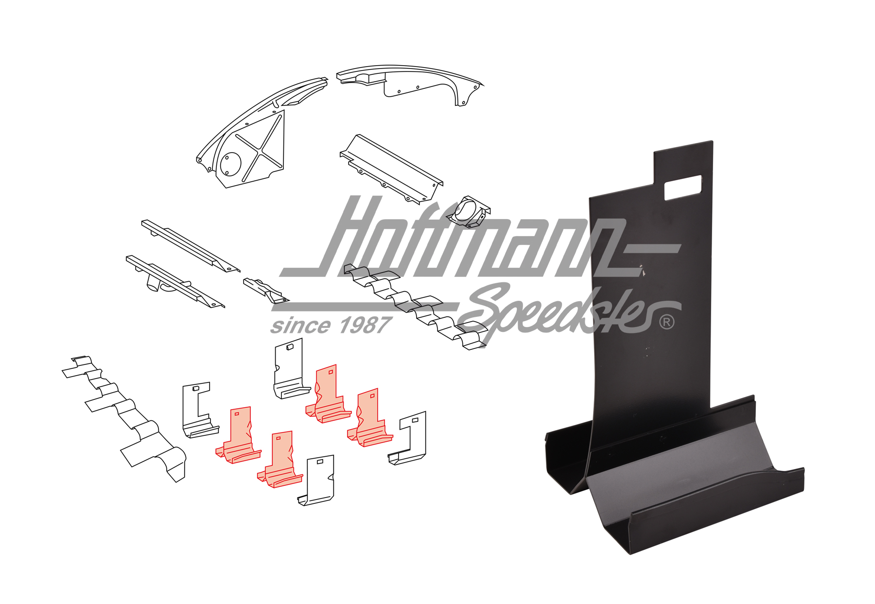 Deflector de calor, centro, 911/964, 76-93 | 930 106 023 00 | 530-4030-10