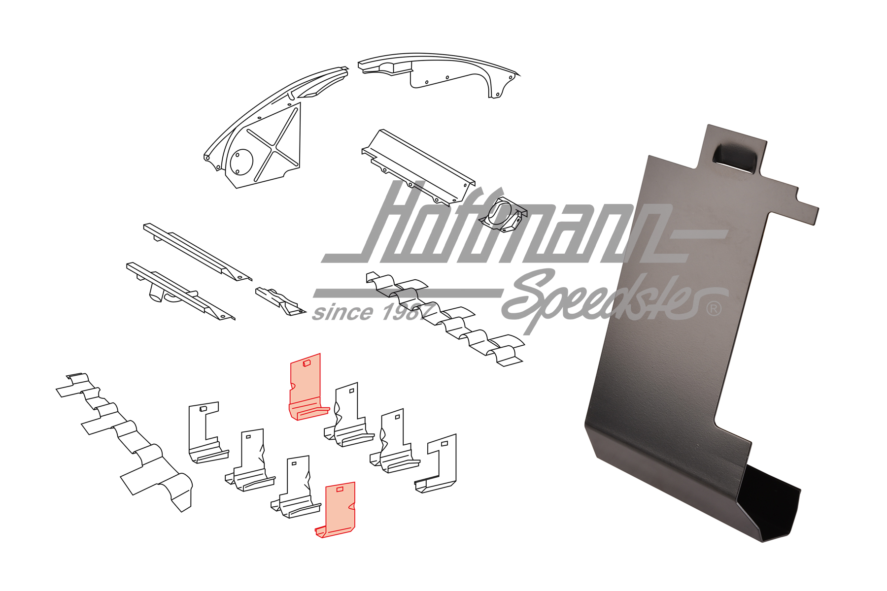 Deflector de calor, T/I y D/D, 911, 76-93 | 930 106 222 00 | 530-4030-22