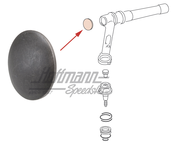 Tapa, brazo soporte, superior / inferior, Furgoneta T2                                              