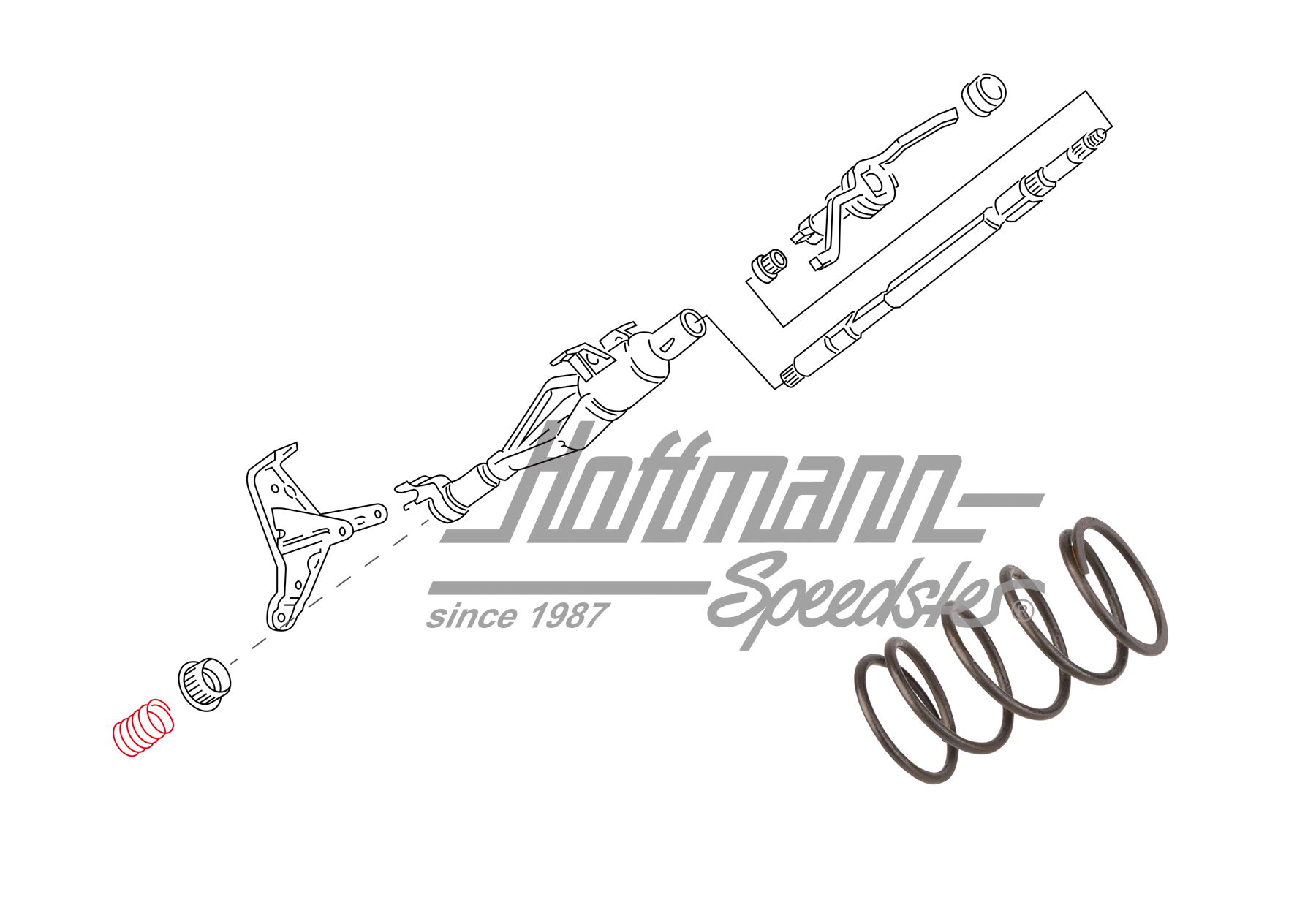 Resorte de presión, columna de dirección, inferior, Golf 2 | 191 419 343 | 204-5008-50