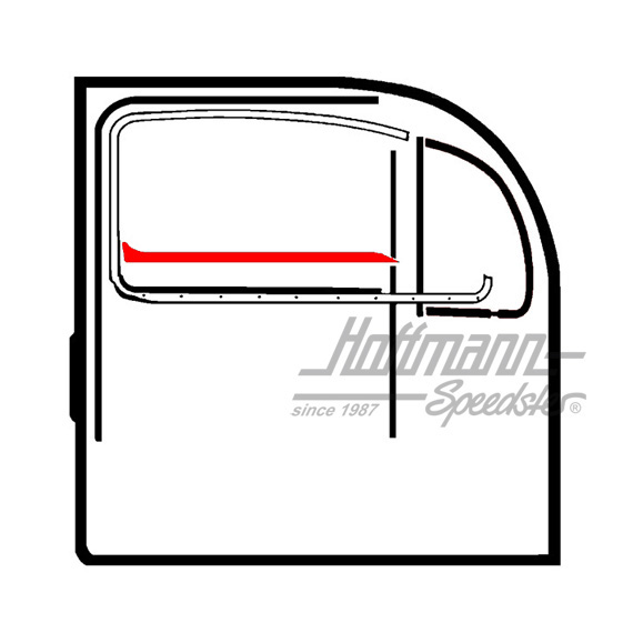 Junta de ranura de puerta, interior, izqda., -7.68 | 111 837 475 A | 020-5243