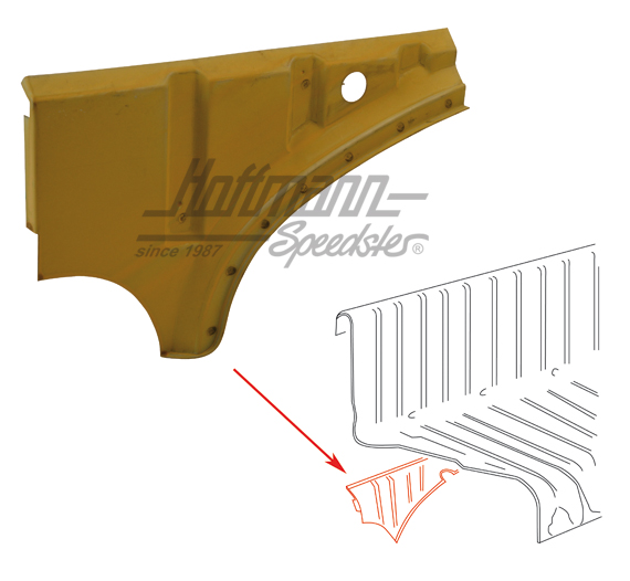 Chapa frontal, esquina, 8.57-7.65, derecha | 111 813 152 B | 050-1378-02
