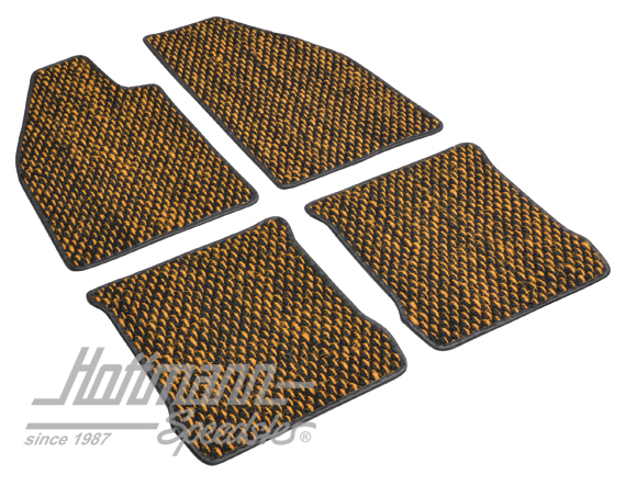 Alfombrillas, fibra de coco, 72-, amarillo / negro | ZVW 2CYL | 020-5381-46