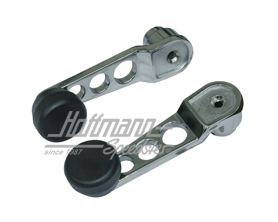 Manivela alzacristales, Racing, cromada / negra | 20172 | 010-3105-12