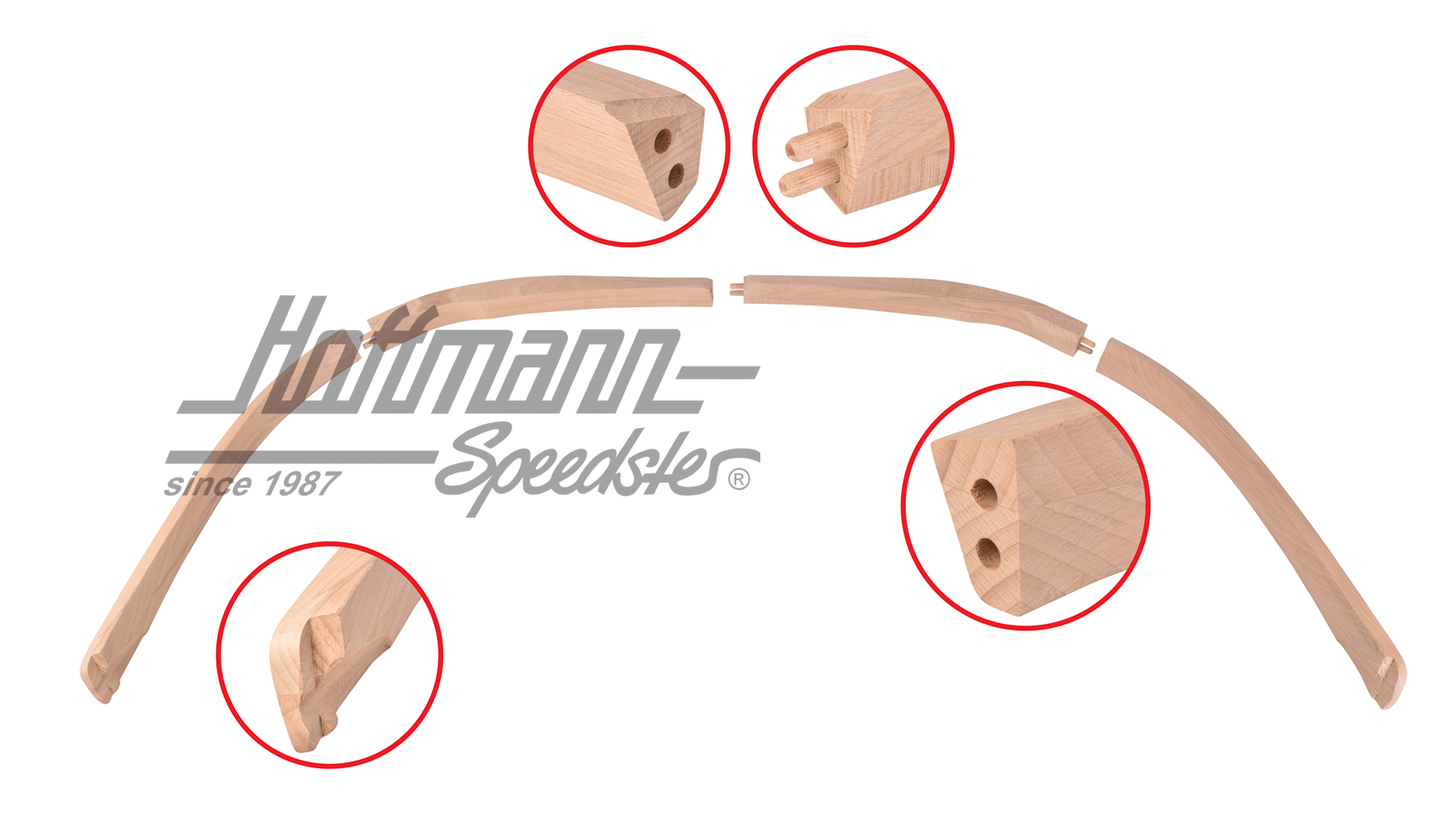 Contracercho, bajo cristal trasero, de 4 piezas | 151 813 915 E | 020-4626