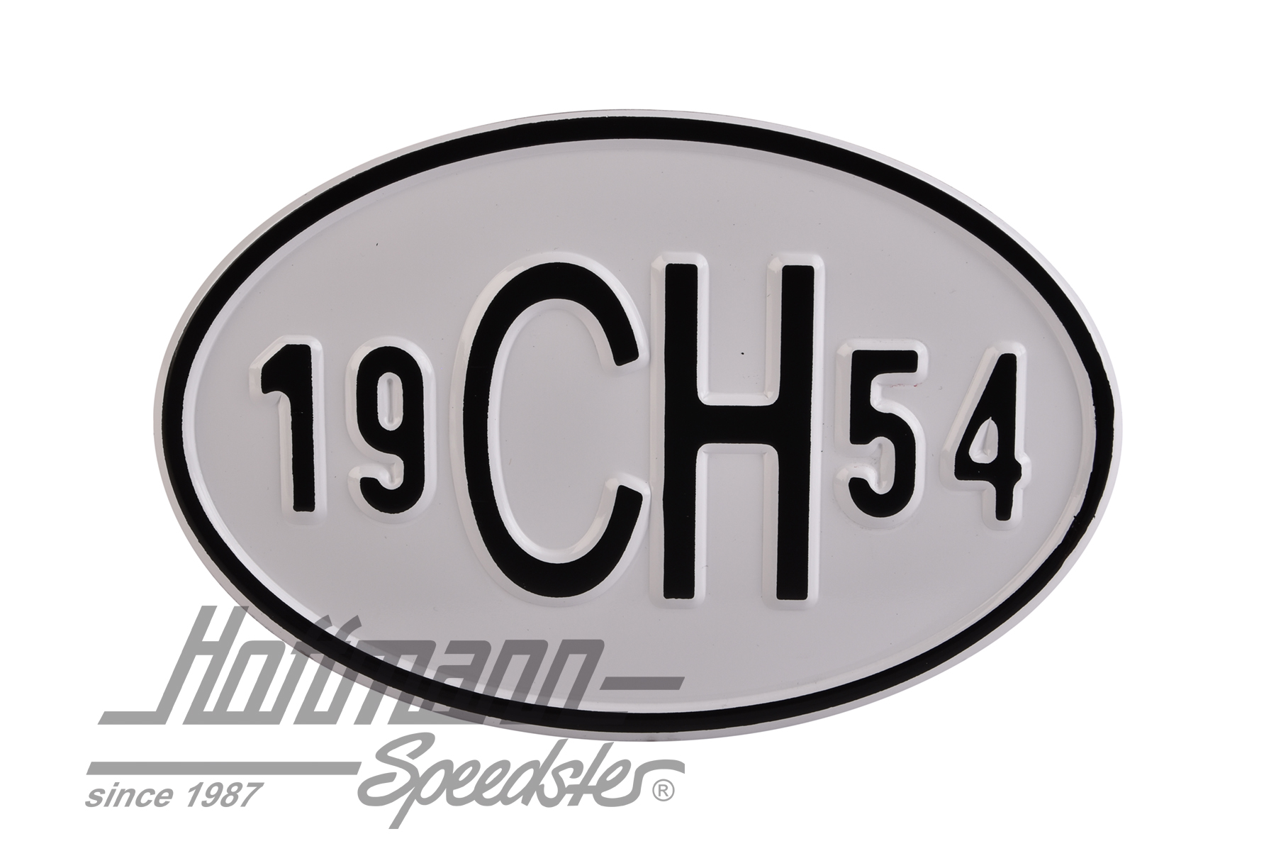 Placa de nacionalidad "CH" (Suiza), "1954", aluminio |  | 020-2401-54
