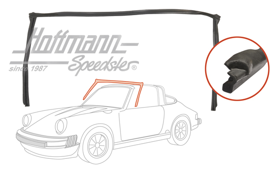 Junta, marco parabrisas, 74-83                                                                      