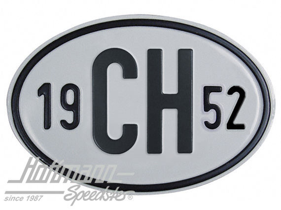 Placa de nacionalidad "CH" (Suiza), "1952", aluminio |  | 020-2401-52