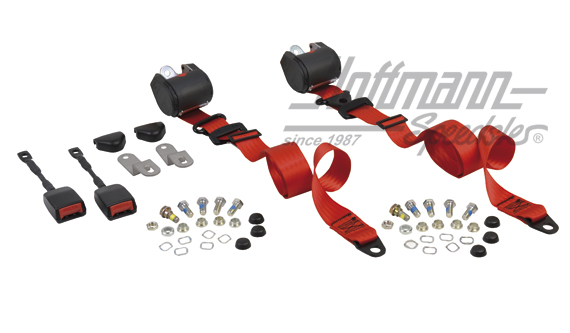 Cinturón de seguridad automático, delantero, Sedán / Cabriolet, rojo |  | 045-9180-05