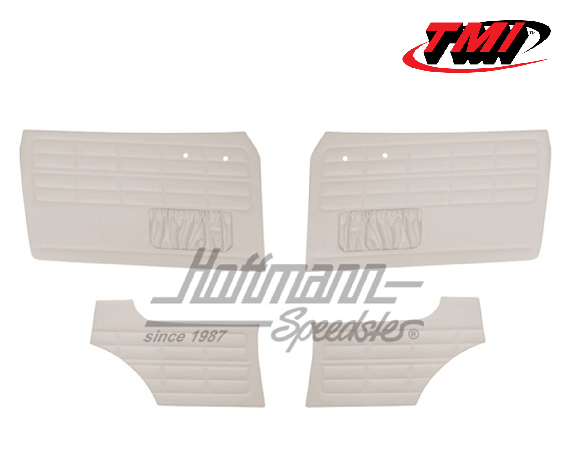 Revestimientos de puerta y partes laterales, Karmann Ghia Coupé, -7.63, blancos | 10-1524-20 | 066-0010-00