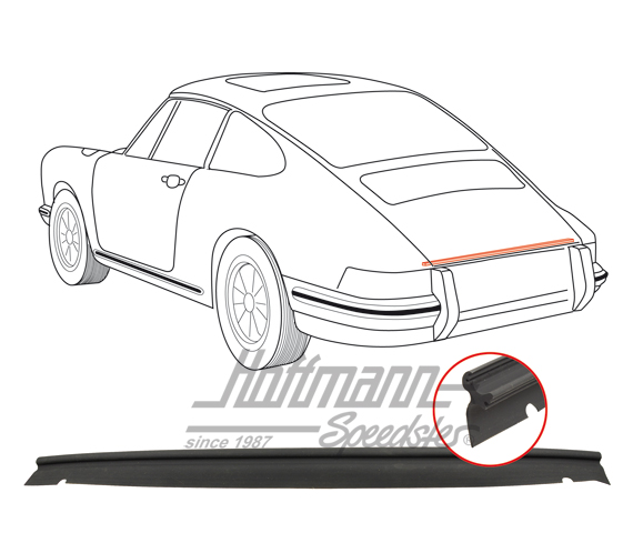 Junta de cubierta del motor, inferior, 911, 74-86                                                   