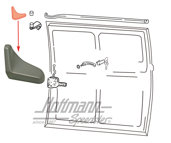 Cobertura, guía de rodillos, superior, dcha., gris | 211 843 486 A M60 | 097-1038-22