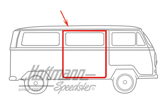 Junta de puerta corredera, 8.67-, derecha, calidad de primera | 211 843 792 B | 090-6142