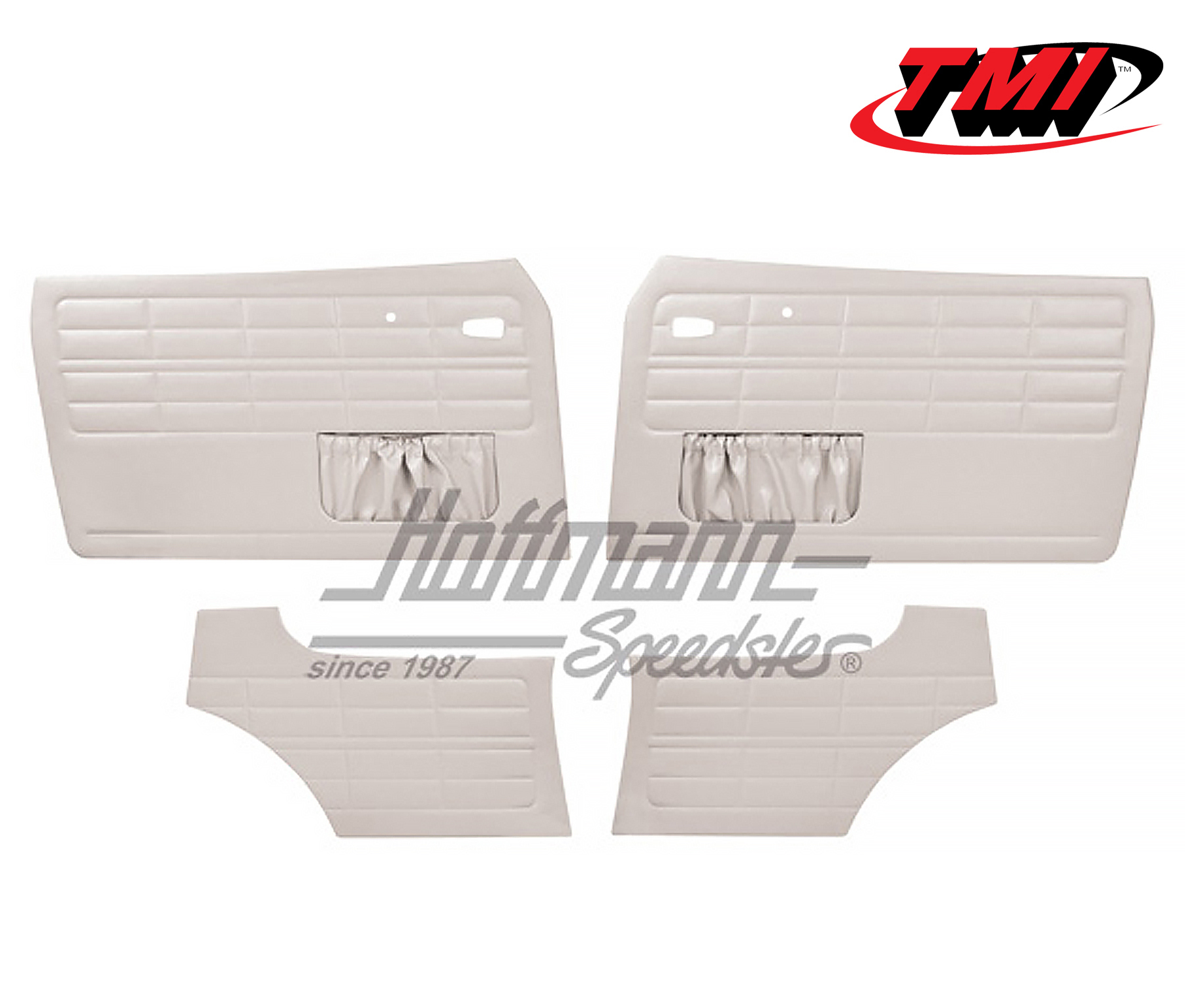 Revestimientos de puerta y partes laterales, Karmann Ghia Coupé, 8.63-, blancos | 10-1525-20 | 066-0012-00