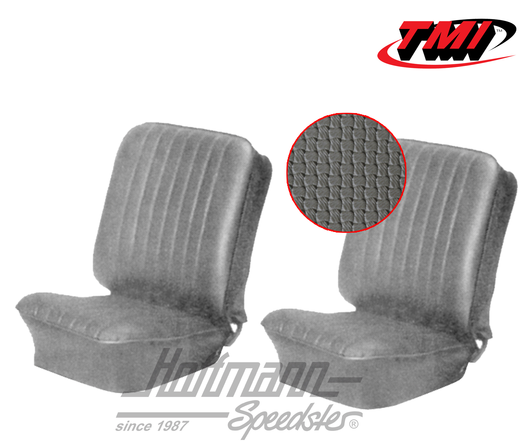 Fundas de asientos, Karmann Ghia, delanteros, 66-67, gris | 43-1503-06 | 066-0069-35