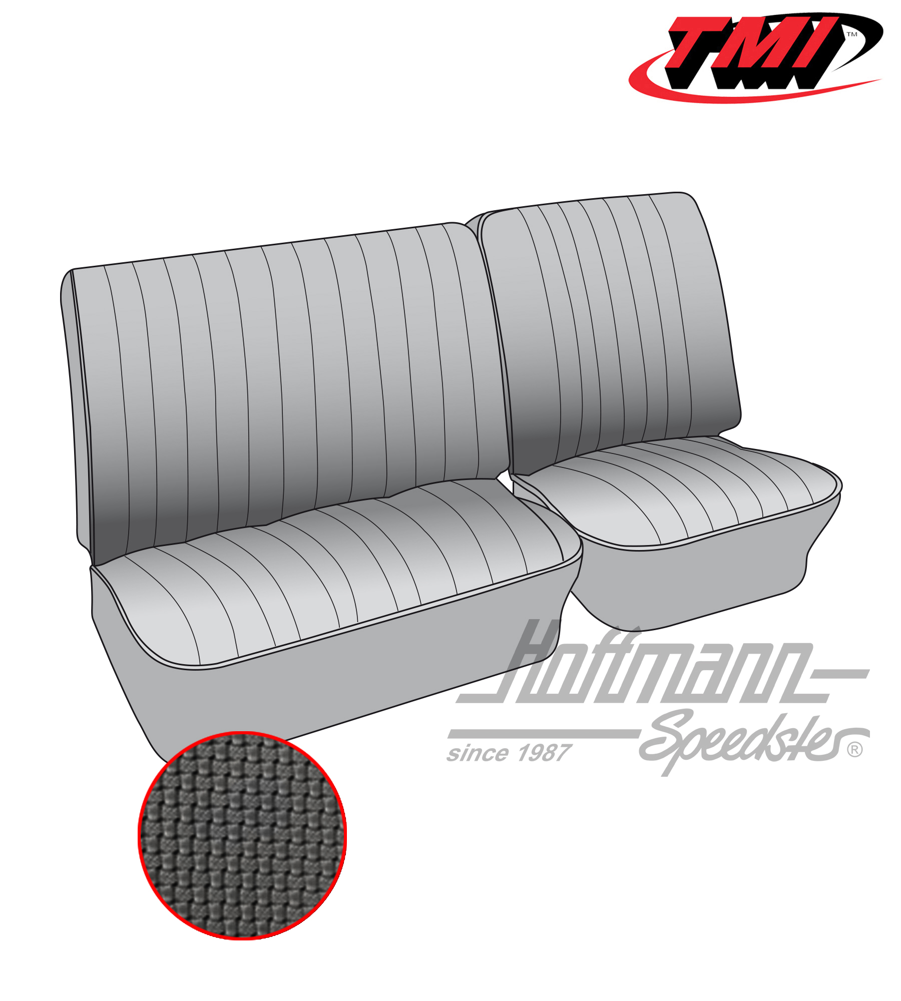 Fundas de asiento, banco delantero, 67-73, negra | 43-2113-01 | 098-0630-10