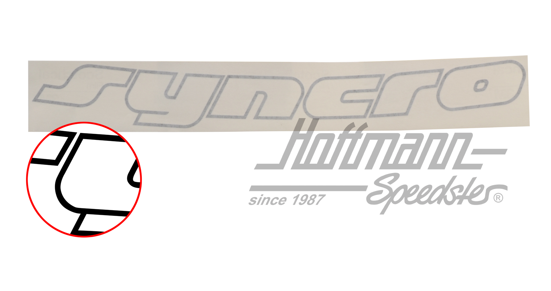 Pegatina "Syncro", negra, 460 x 45 mm | 701 853 679 6BX | 408-6400