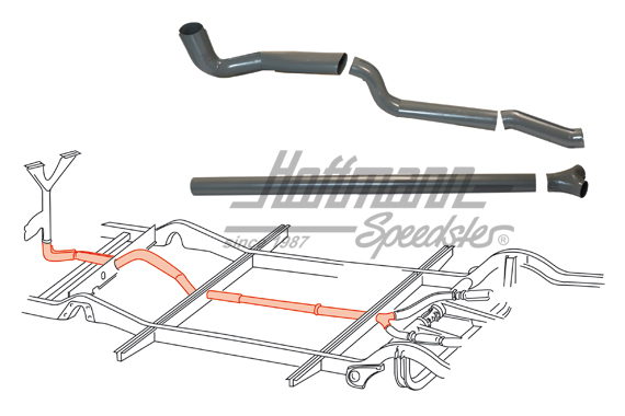 Kit de tubos de calefacción, completo, de 5 piezas, Furgoneta T1, -7.67                             