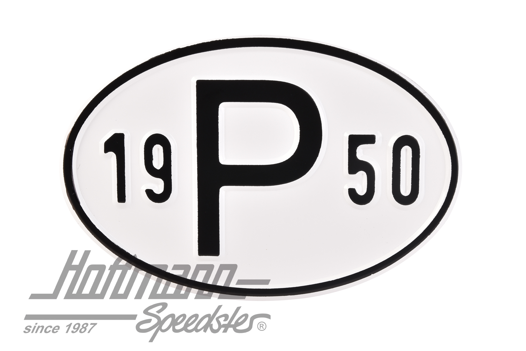 Placa de nacionalidad "P" (Portugal), "1950", aluminio |  | 020-2405-50
