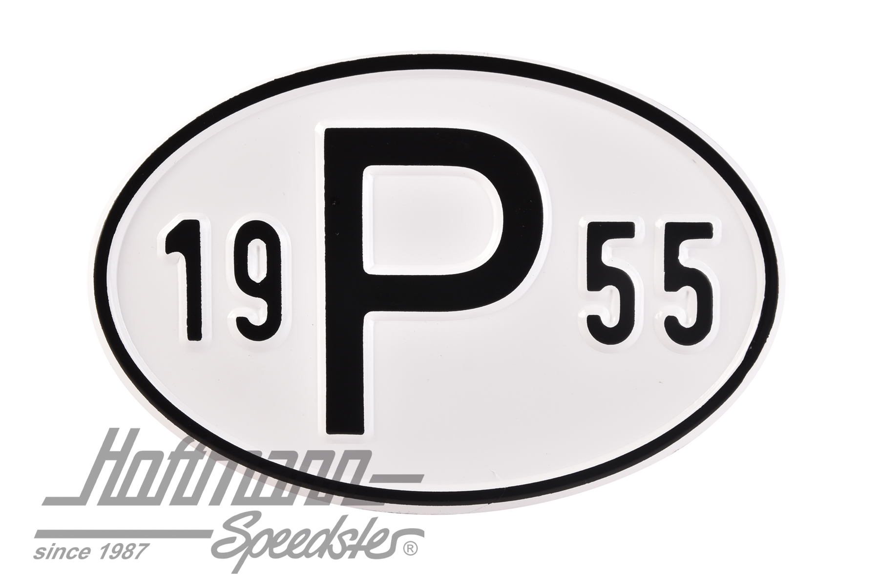 Placa de nacionalidad "P" (Portugal), "1955", aluminio |  | 020-2405-55